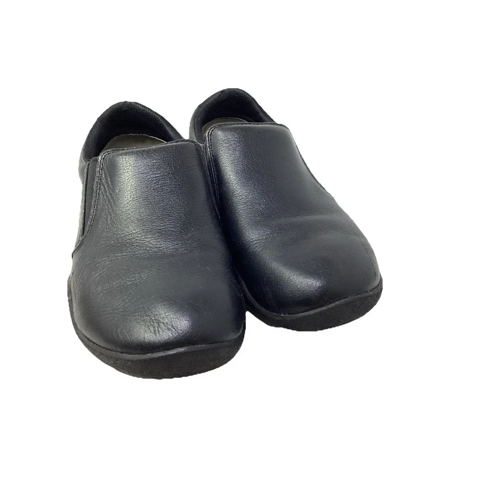 Kuru Kivi Shoes Womens Size 10.5 Black Leather Comfort Walking Slip On Loafers